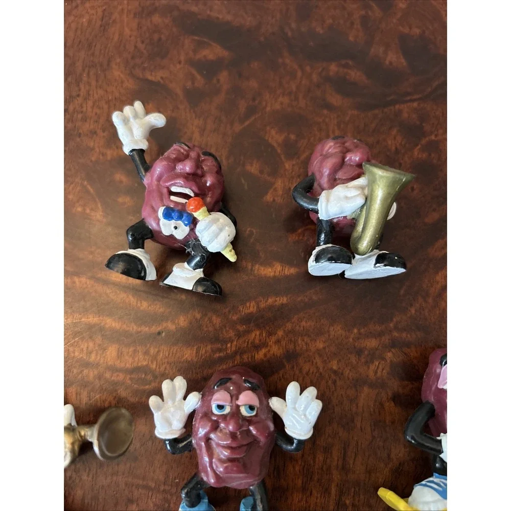 California Raisins Lot Of 9 Original Figures Vintage From 1980's Music Skate